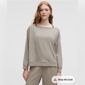 LULULEMON BeCalm Oversized Boatneck Long-Sleeve Shirt Women’s Large